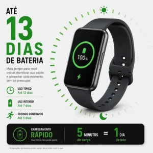 Smartwatch Samsung Galaxy Fit3 Display 1.6 Grafite - Imagem 7
