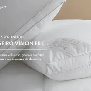 Travesseiro 50x70cm Buddemeyer Vision Fill 100% Algodão Branco - Imagem 5