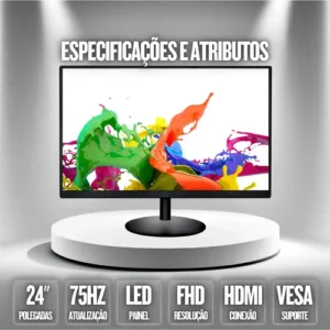 Monitor Led 24 Brazilpc 24wr-75 Fhd 75hz Widescreen - Imagem 3