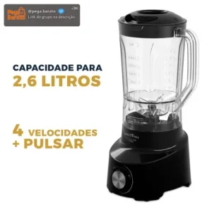 Liquidificador Britânia 2.6l Diamante 1100 Preto - Imagem 1