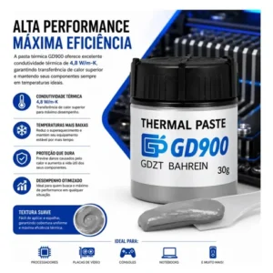 Pasta Térmica Gd900 30g Alta Performance Para Ps4 Ps5 Ps3 Xbox Pc Notebook Rezzet - Imagem 4