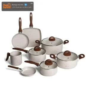 Conj de Panelas 8 Peças Ceramic Life Smart Plus Vanilla - Brinox - Imagem 1