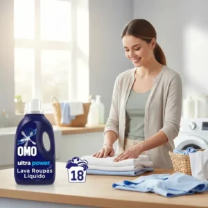 Omo Lava Roupas Líquido com tecnologia de remoção de manchas Ultra Power 1,8 L - Imagem 9