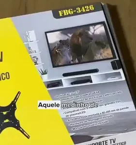 Suporte Tv Tri-articulado Universal Monitor Braço Longo Reforçado Regulável E Inclinável Lcd Led Plasmas 14 A 55 Polegadas Cor Preto Bamduu - Imagem 2