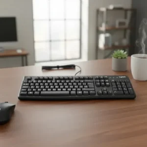 Teclado com fio USB Logitech K120 com Layout ABNT2 - Imagem 3