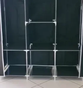 Guarda Roupa Dobrável Organizador Colmeia Preto 8 Prateleiras IRSINA - Imagem 14