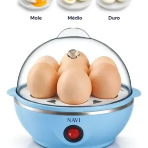 Cozedor De Ovos Elétrico Portátil Automático Panela Elétrica Prática Rápida Máquina De Cozinhar Até 7 Ovos E Legumes Á Vapor Utensílio De Cozinha Fácil Limpeza Econômico Cor Azul Marca Navi - Imagem 1