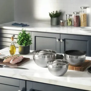 Electrolux Kit Bowls Tigelas em Inox com Tampa Plástica 3 Unidades Utensílios Domésticos de Cozinha - Imagem 9