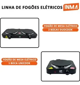 Fogão Elétrico de Mesa Portátil INMA com 1 Boca e Temperatura Ajustável - Imagem 11