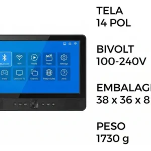 Monitor Tv Portatil 14 Digital Usb Bluetooth Hd In Bivolt - Imagem 7