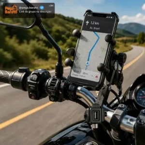 Suporte Moto Carregador Usb Universal Celular Shopclic - Imagem 1