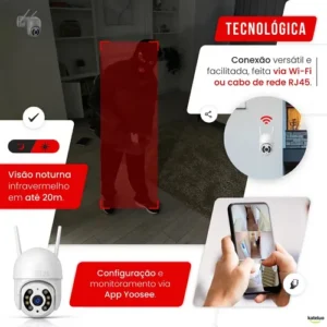 Câmera De Segurança Wifi Icsee Externa Mini Dome Full Hd Infravermelho Prova D'água Kateluo - Imagem 7