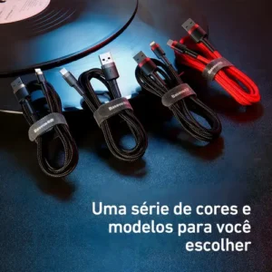 Cabo Usb P/ Lightning Baseus Cafule 2.4a 1m iPhone - Imagem 7