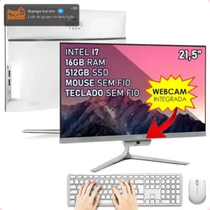 All In One Intel I7 16gb Ssd 512gb 21,5 Full Hd Strong Tech - Imagem 1