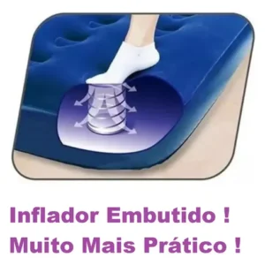 Colchão Inflável King Size Grande Barraca Acampamento Casa - Imagem 6