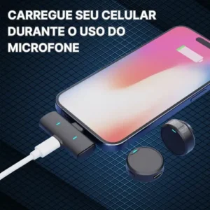 Microfone Lapela Mymotors Preto Sem Fio Tipo C - Imagem 7