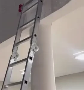 Escada Multifuncional Alumínio Extensível 4x3 Botafogo ESC0292 3.35m 12 Degraus Cor Prateado - Imagem 8