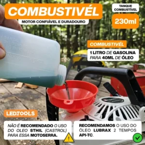 Motosserra A Gasolina 38cc 2t Profissional Sabre 12pol 30cm - Imagem 9