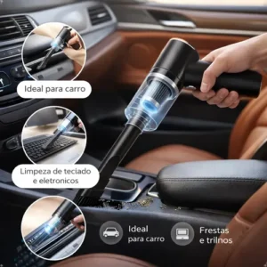 Aspirador Portátil 3 Em 1 Com Soprador e Filtro HEPA Para Carro e Teclado USB - Imagem 3