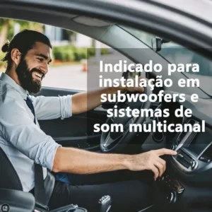 Kit Cabo Instalação Módulo Amplificador Som Automotivo 4 AWG Fusível 100A RCA 2 Canais Energia 5m 300W/400W RMS Subwoofer - Imagem 9