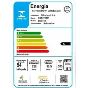Brastemp BRM44H Geladeira Frost Free Duplex 375 Litros Cor Branco - Imagem 12