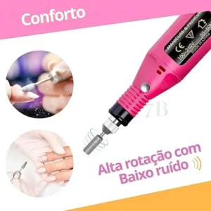 Lixadeira Elétrica para Unhas Profissional Bivolt com Velocidade Ajustável 20000 RPM - Imagem 6