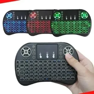 Mini Controle Led Teclado Sem Fio Smart Tv Box Netflix Cor Do Teclado Preto Exbom Bk-bti8 - Imagem 4