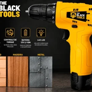 Parafusadeira Furadeira Bateria 12v Bivolt Com Acessórios - Imagem 5