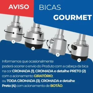 Torneira Abs Filtro Cozinha Bancada Gourmet 2168 C70 +2refil - Imagem 5