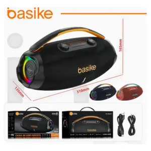 Caixa De Som Basike Ba-RAD207 80W Rádio FM Bluetooth 5.3 TWS RGB Bass Boost 9000mAh - Imagem 11