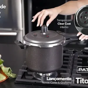 Panela De Pressão Antiaderente Fecho Externo Titanium 5 Lts - Imagem 4