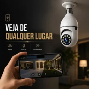 Câmera de Segurança Lâmpada Techfun Wi-Fi PTZ 1080p com Visão Noturna e Áudio Duplo - Imagem 4