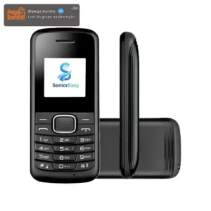Celular 3g Idoso SeniorEasy Dualsim Teclas Grandes Fm Radio Preto - Imagem 1