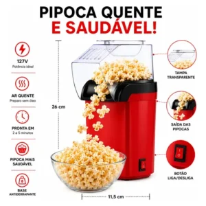 Máquina Pipoqueira Elétrica Ar Quente Sem Óleo Ar Quente Pop - Imagem 5