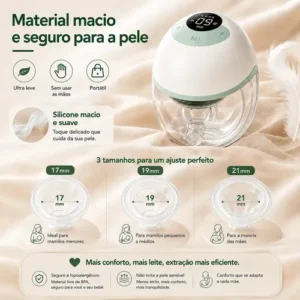 Bomba Tira Leite Elétrica OLANENEM, Portátil e Sem Fio, Para Mães de 0 a 6 Meses - Imagem 6