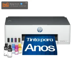 Impressora HP Smart Tank 210 com Tanque de Tinta Colorida - Com Wi-Fi - USB 2.0 de alta velocidade. Funções da impressora: Imprimir. Cor: Branco (3D4L5A) - Imagem 1