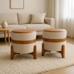 Puff Decorativo Sala Quarto Confortável Moderno Premium Pufe - Imagem 4