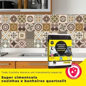 Argamassa Para Cerâmicas Quartzolit Cimentcola 20kg - Imagem 7