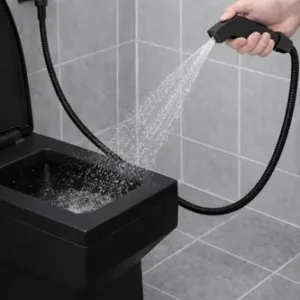 Ducha Higiênica Quadrada Luxo Metal Chuveirinho de Banheiro 1.20 mts Preto Completa ¼ Volta - Imagem 7