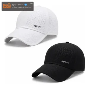 Kit 2 Boné Esportivo Confortável Secagem Rápida Dry Fit - Imagem 1