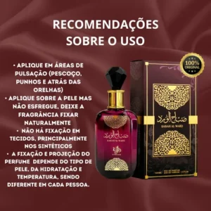 Perfume Arabe Feminino Al Wataniah Sabah Al Ward Edp 100ml - Imagem 5