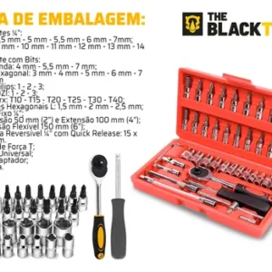 Parafusadeira Furadeira De Impacto Sem Fio 21v Com 46 Peças - Imagem 5