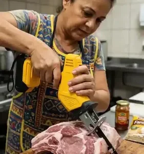 Serra Sabre Eletrica Osso Cortar Carne 2 Baterias 48v - Imagem 2