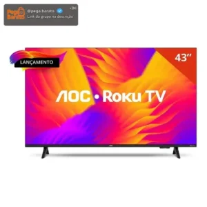 Smart Tv 43 Aoc Led Roku Full Hd Wi-fi 60hz Hdmi Usb 43s5155/78g - Imagem 1