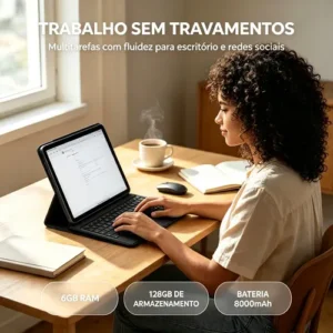 Tablet 10.1 5g 6gb 128gb Bateria 8000mah Capa Teclado Mouse - Imagem 6