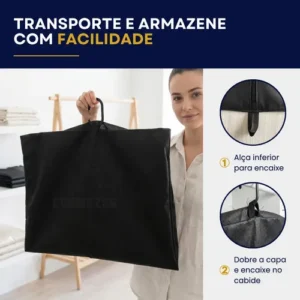 Capa De Terno Impermeavel C Zíper Proteçao Antimofo P Roupas - Imagem 8