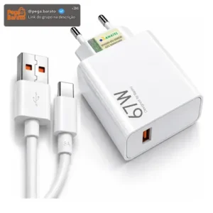 Carregador Turbo 67w Usb-c Para Xiaomi Redmi Poco X6 X7 Pro - Imagem 1