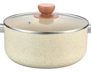 Jogo 5 Panelas Antiaderentes De Ceramica Terrara Bege - Oikos - Imagem 3