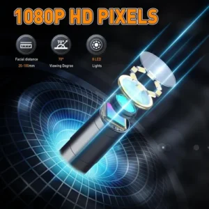Câmera De Endoscópica 1080p C Cabo Semi-rígido 5m Borescópio - Imagem 2