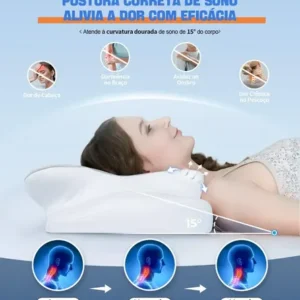 Travesseiro Cervical Nasa Com Carvão Ativado Ergonômico Orto - Imagem 3